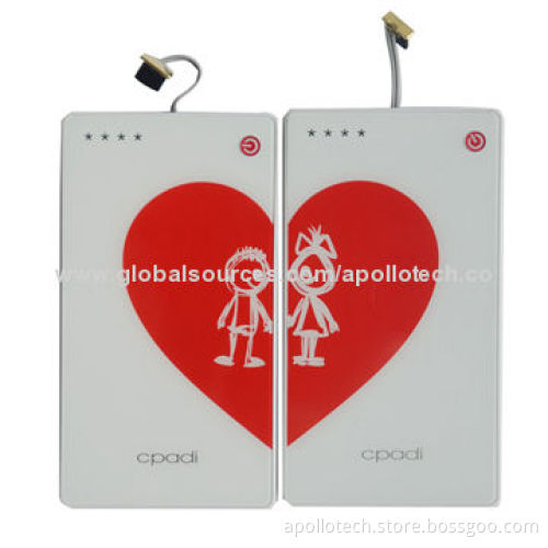 Slim Portable Power Banks with 2,200mAh Real-capacity, Supports Qi Wireless Charging & Fancy Design